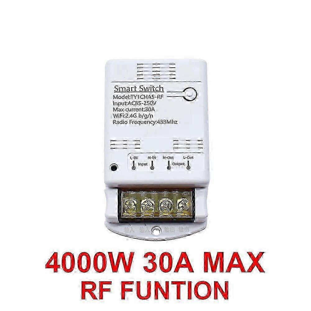 Tuya WIFI 20A/30A 4000W/6000W AC 85-250V 220V Circuit Breaker Smart Life APP Timer Wireless Intelligent Switch
