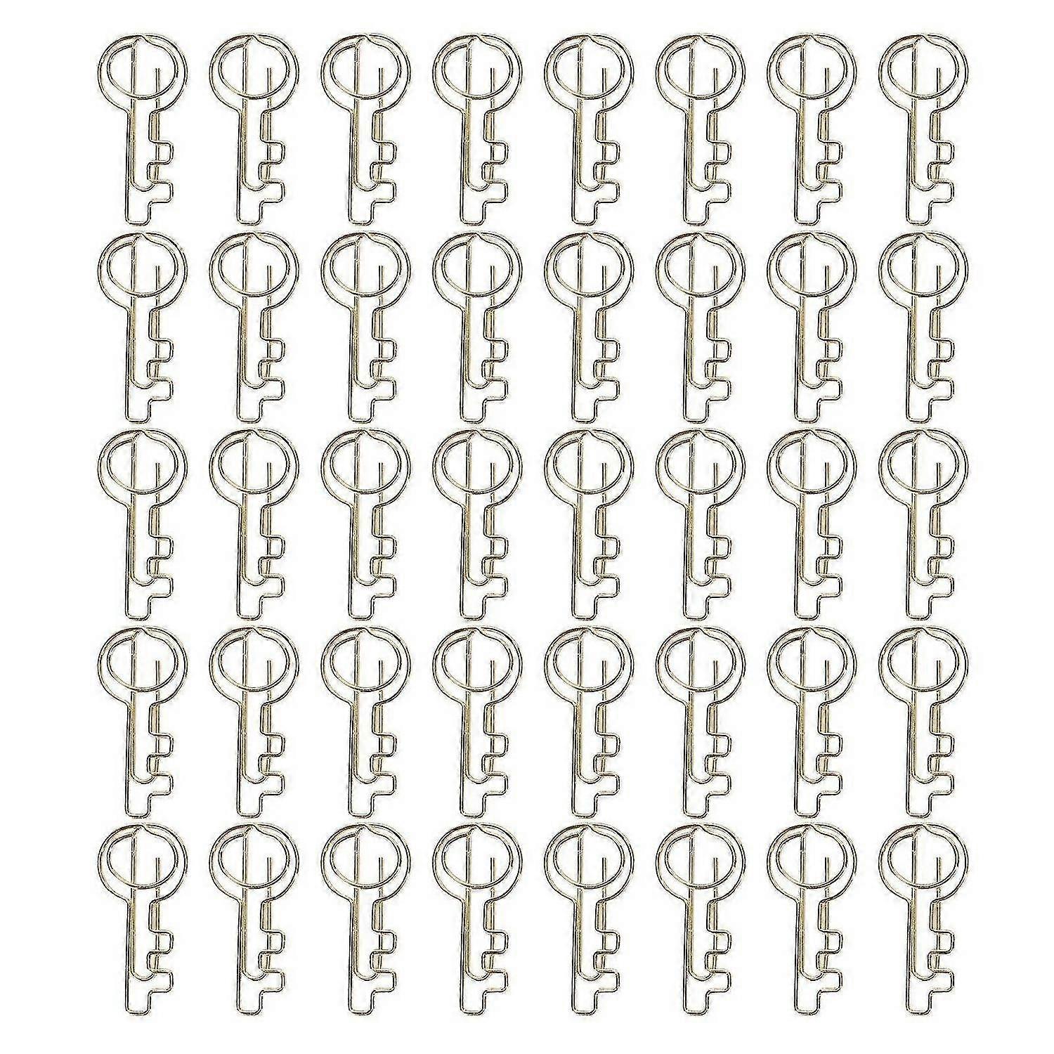 2025 Latest Model 40PCS Paper Clip Unique Key Shape Portable Reusable Cute