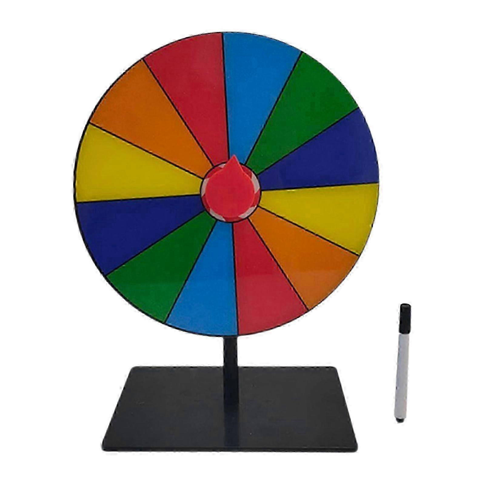 Tabletop Prize Turntable Set Colored Rotating Wheel with Erasable Pen with