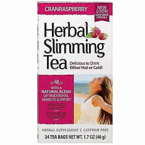 Herbal Slimming Tea, Cranraspberry 24 Bags (Pack of 2)
