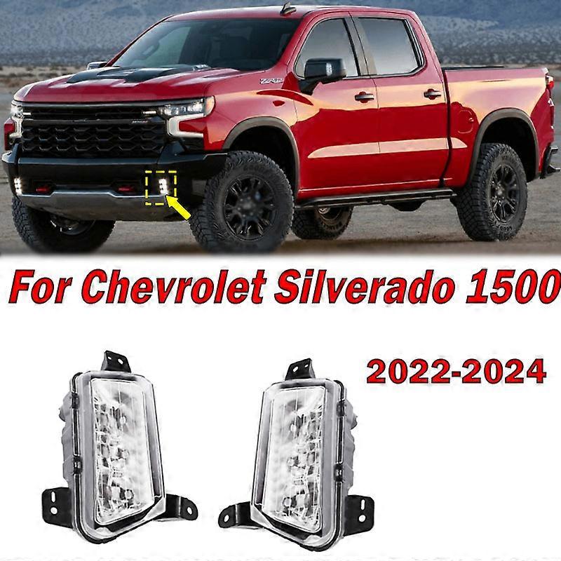 Applicable For Chevrolet Silverado 1500 2022 2023 2024 Car LED Fog Light Signal Lamp Day Lamp Driving Light Auto Foglamp Assembly 86787459