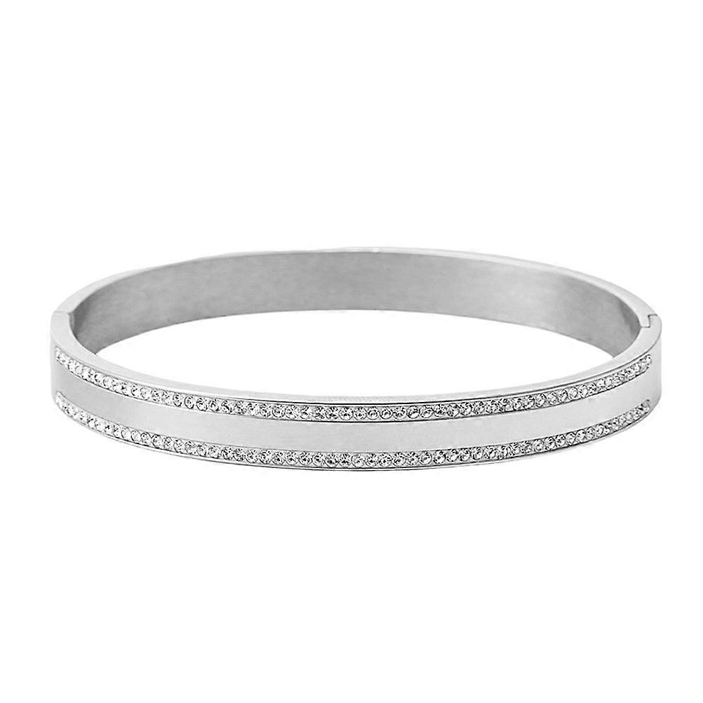 Fashion Bracelet Stainless Steel Bracelet for Decoration Creative Rhinestone Bangle