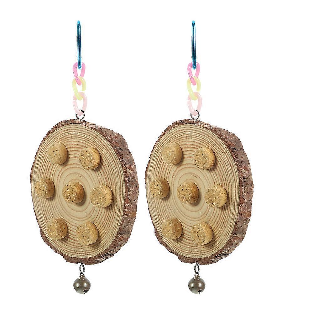 Wooden Bird Chew Toy for Parrots with Hanging Design 4Pcs Set