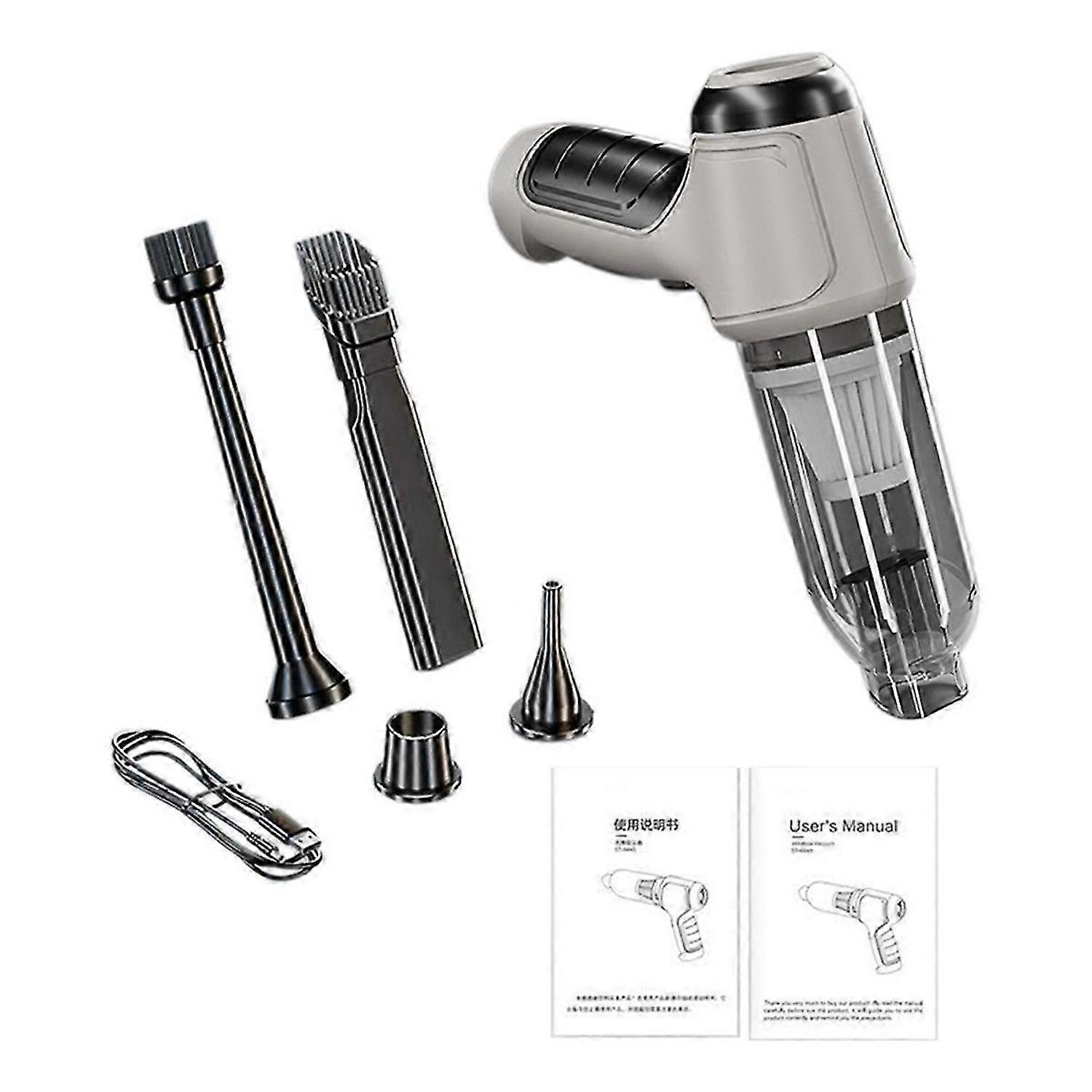 New Wireless Handheld Car Mini Vacuum Cleaner (grey)