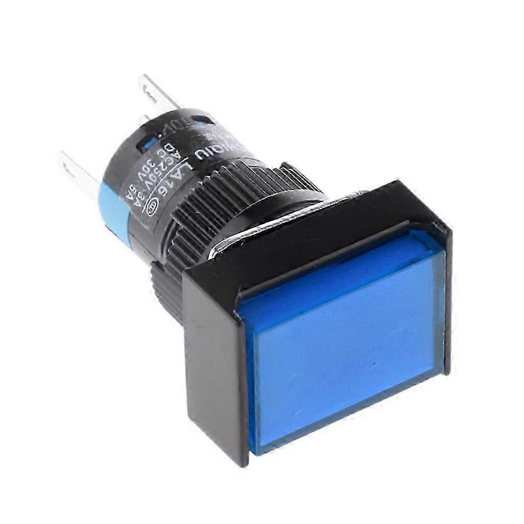 16mm Rectangle Self- Push Button Electric Circuit Switch 250V 3A