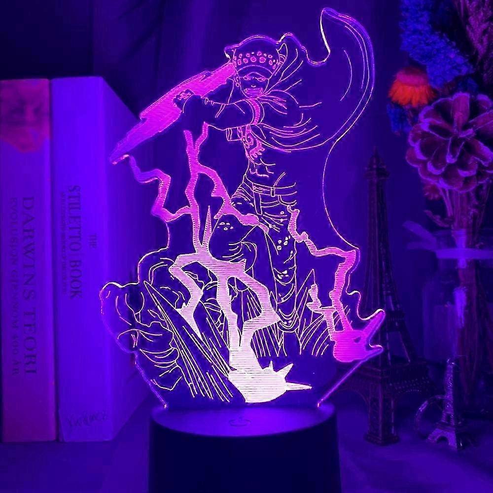 One Piece Luffy 3D Illusion Night Light Lamp Smart Touch, RGB Effect USB Cable Powered Creative 3D Japanese Anime Lamp
