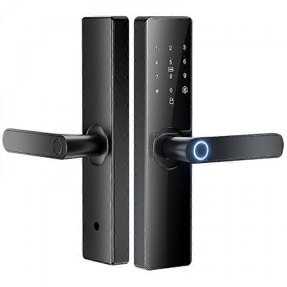 Tuya Smart Electronic Door Lock Semi Automatic Fingerprint Password Lock for Home Security