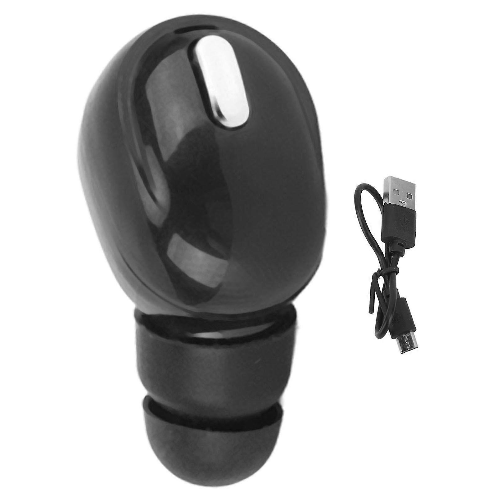 Single Bluetooth Wireless Earbud Mini Invisible Wireless Bluetooth Headphone for Sports Working Black