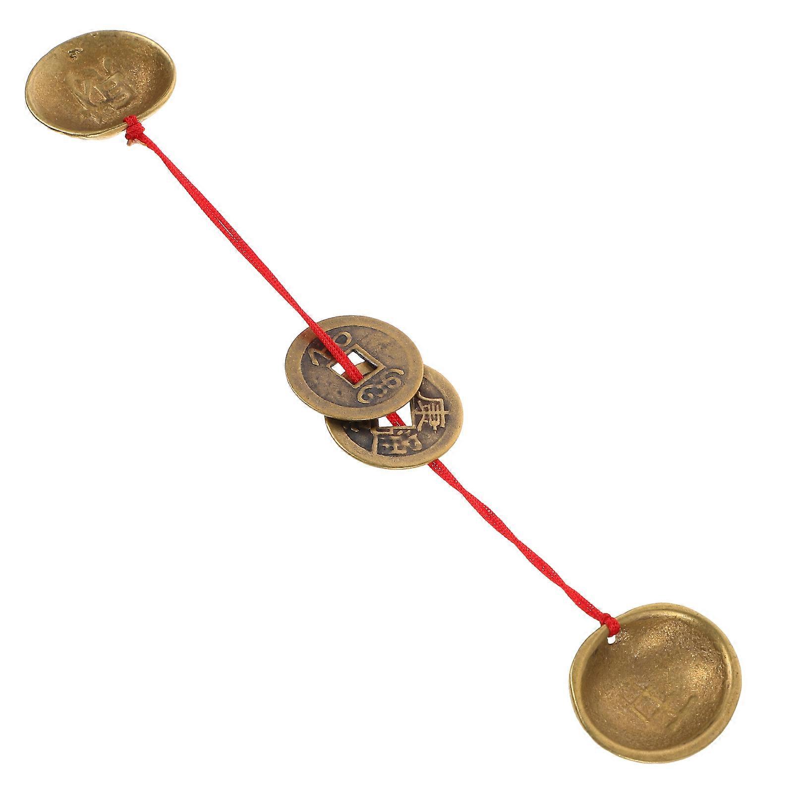 Brass Divination Shell Toy Set for Decor with Lucky Coins