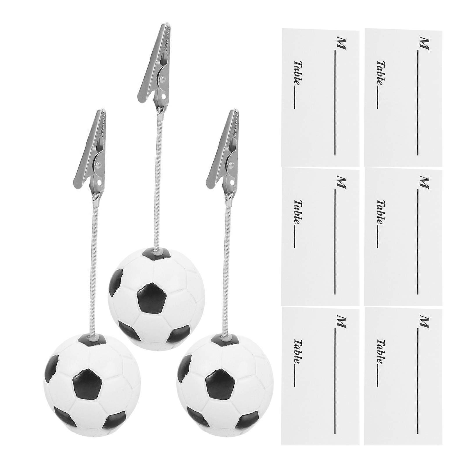 Football Base Table Number Stand for Desk 3Pcs with Clip Picture Holders