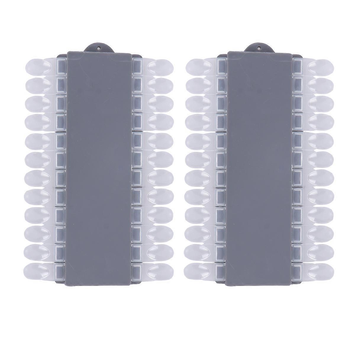 Nail Color Show Card Manicure Color for Display Use 4Pcs Grey Salon