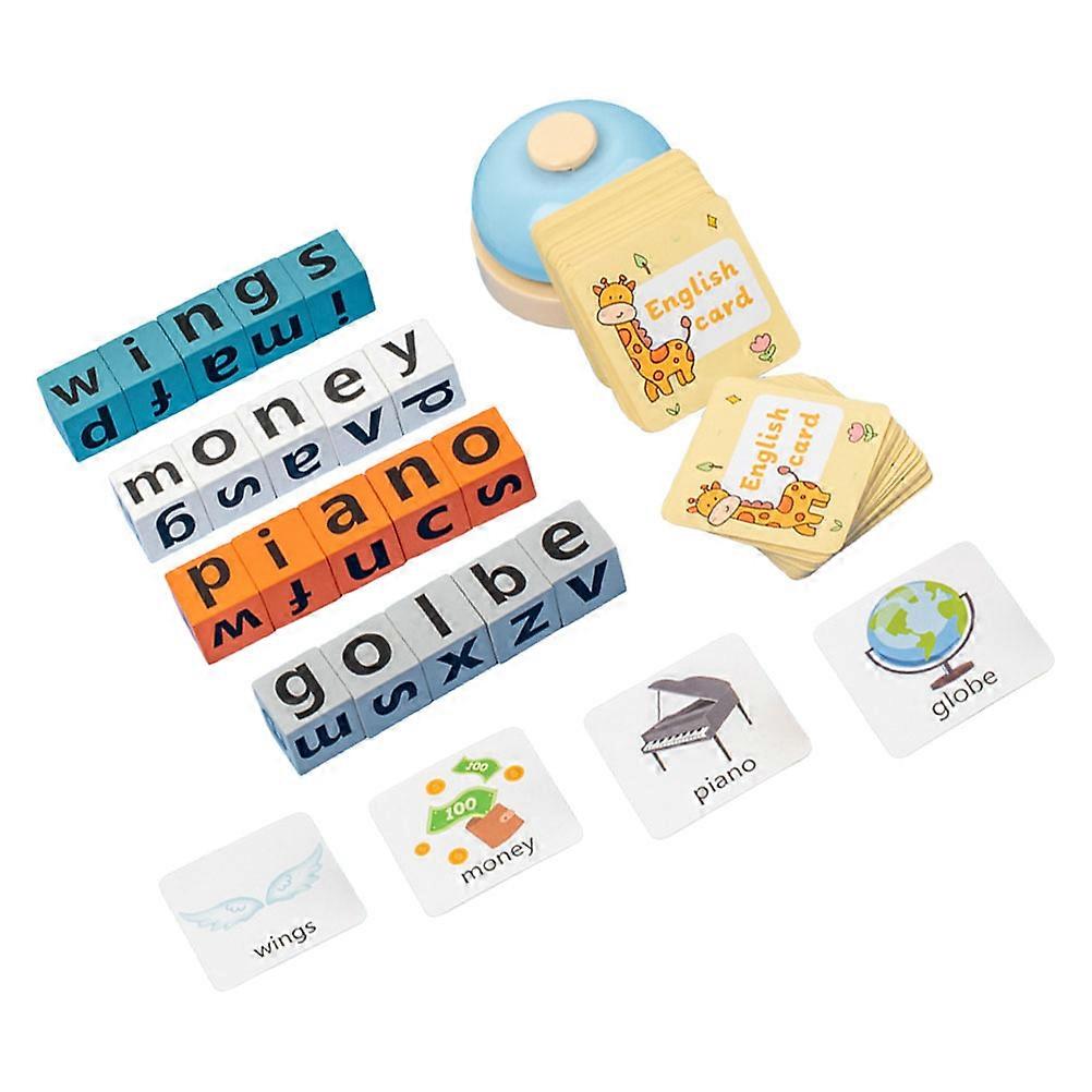 Wooden Spelling Game Toys For Toddlers 3 Sets Letter Spelling Blocks Ideal For Early Education English Learning