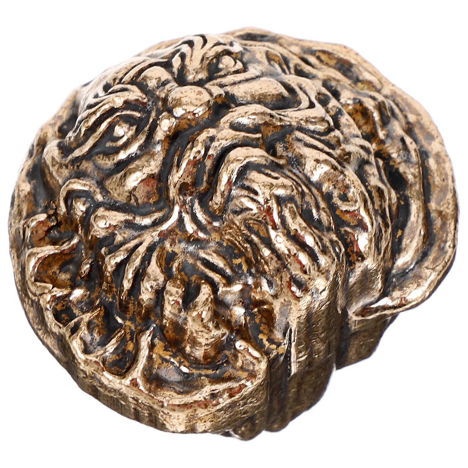 Hand Exercise Walnut Decor Chinese Walnut Brass Craft 4Pcs Set