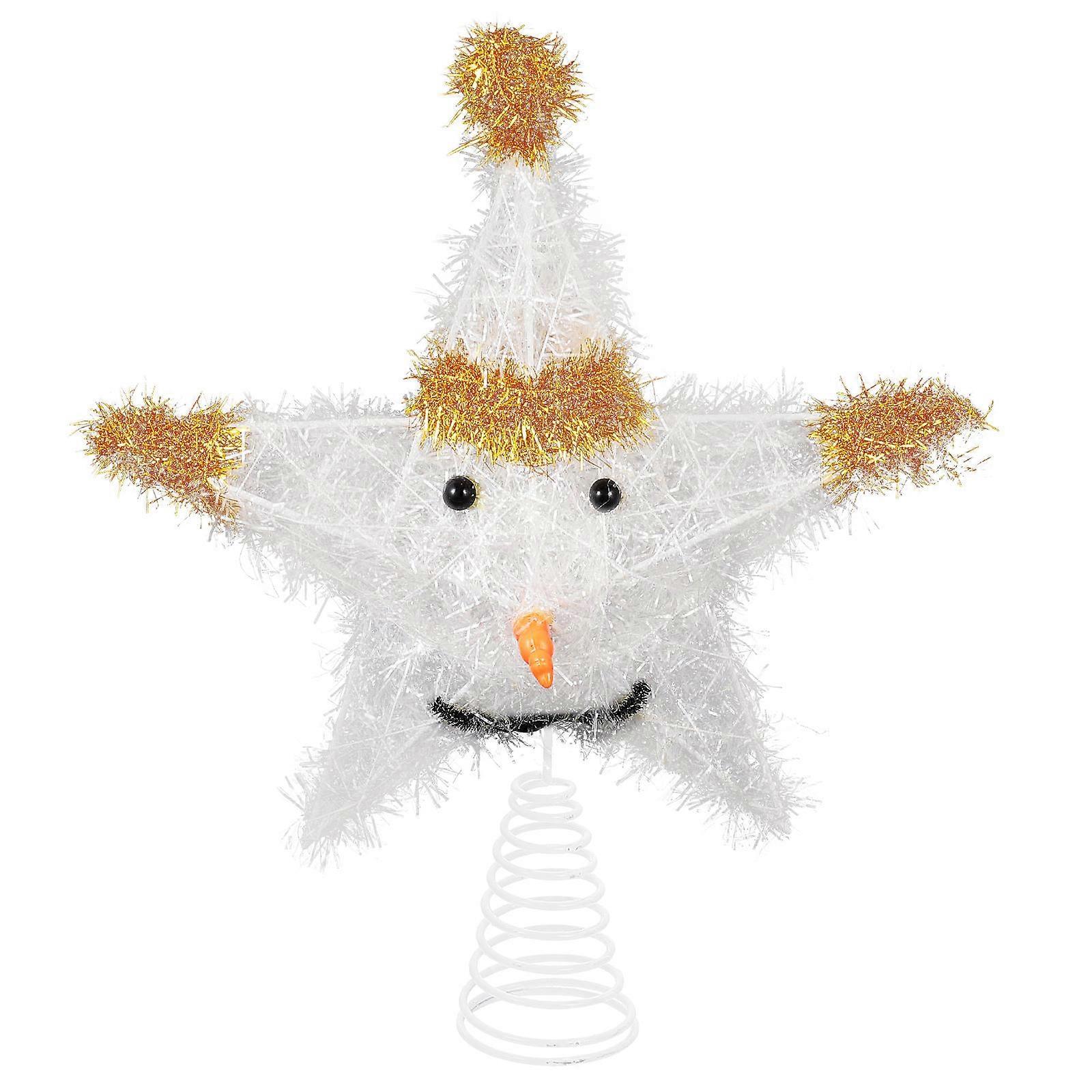Golden Xmas Tree Star Treetop Ornament for 3Pcs Christmas Tree