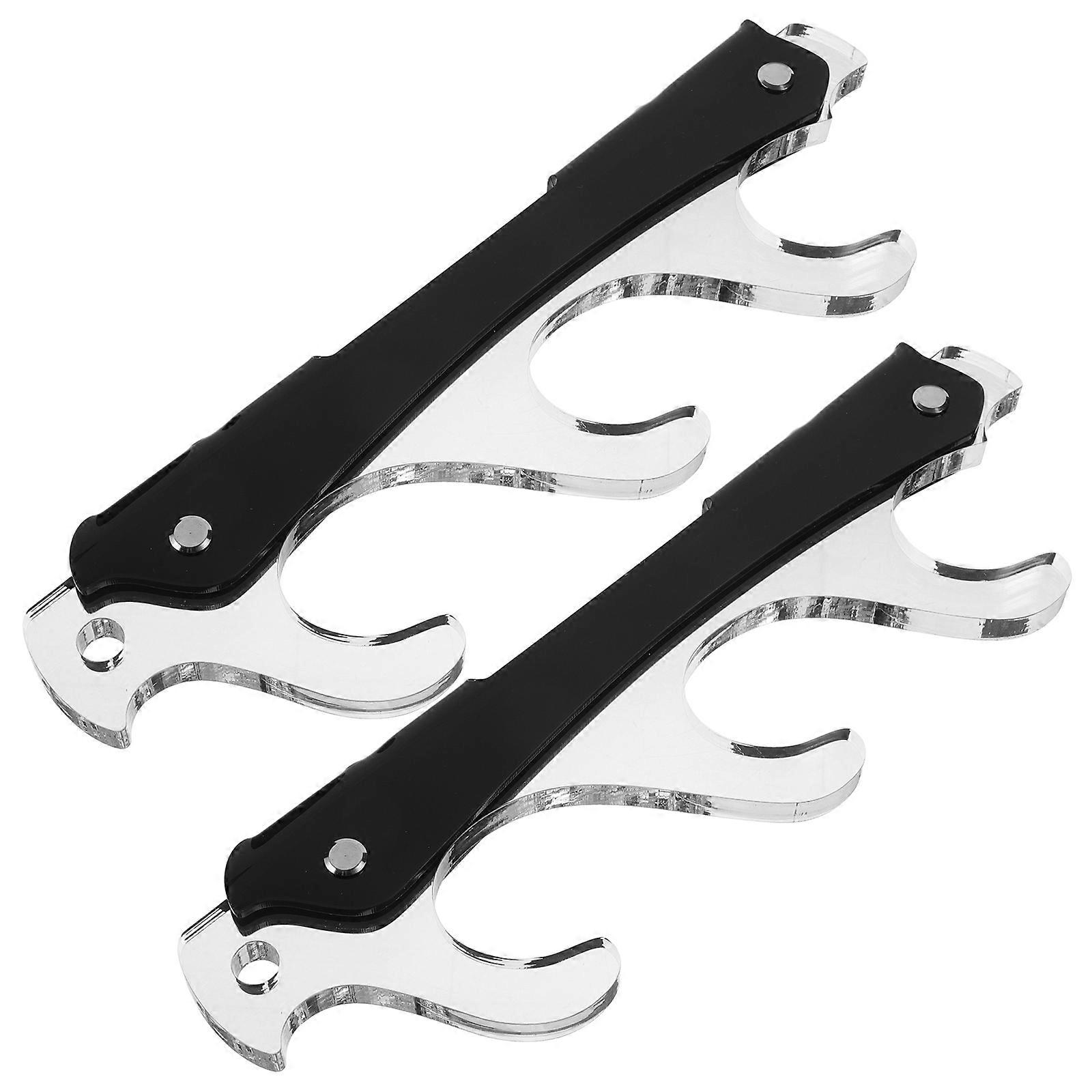 Wall Mounted Sword Hanger Acrylic Display Rack for 2Pairs Storage