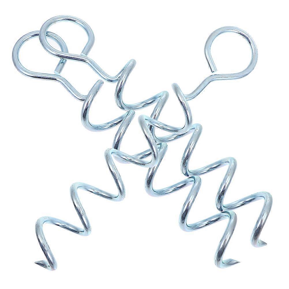 Heavy Duty Tent Stakes 3Pcs Anchoring Camping Tent Portable Silver Metal Fixing Tool
