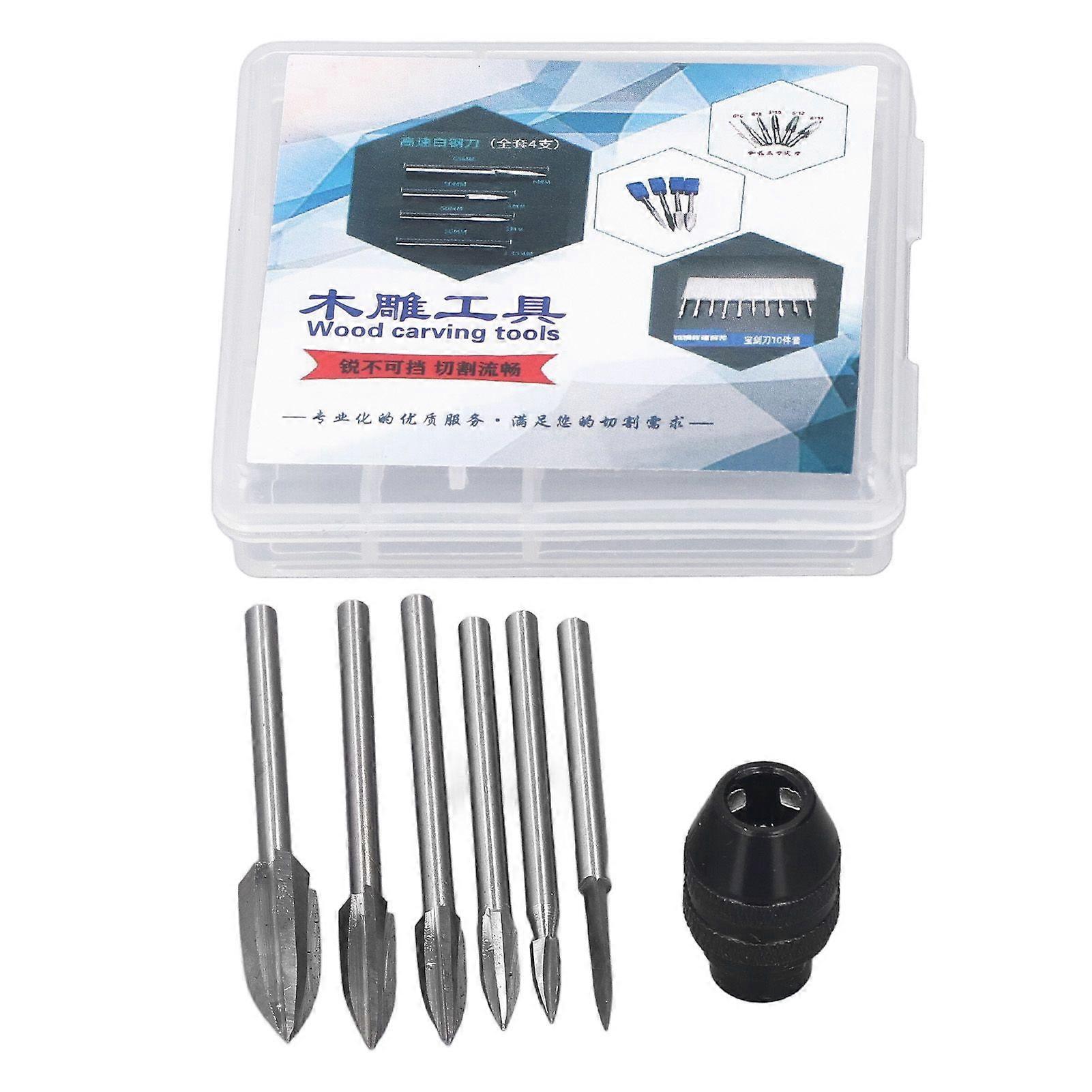 High quality  3.0mm three-edged sharp knife combination set wood root carving