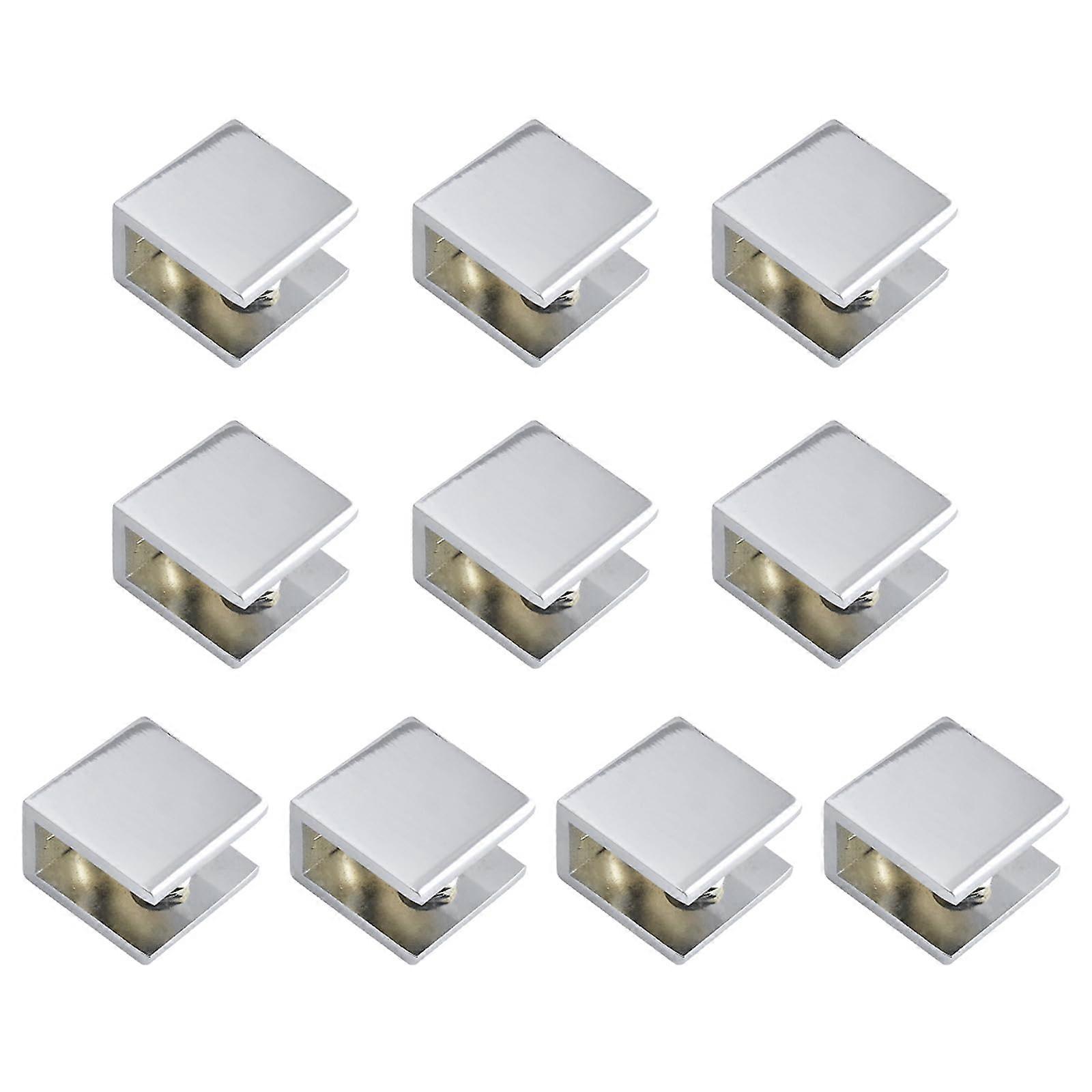 Metal Glass Holders 10Pcs RustResistant Glass Clip K127 Square Clip 12c For Frame Partitions Art Display Hanger
