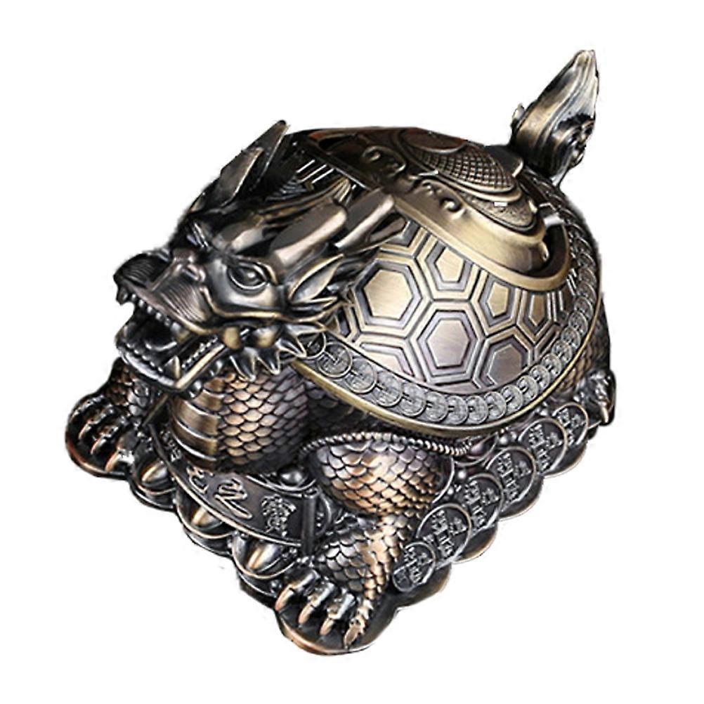 Windproof Ashtray Large Capacity Multi Color Dragon Turtle Shape 1Set