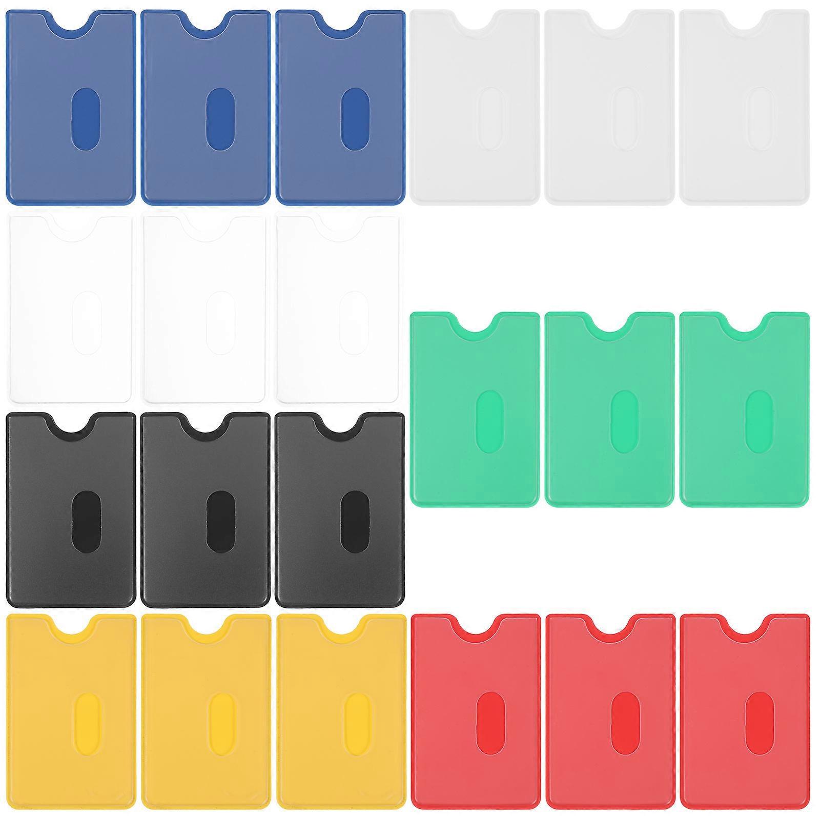 Card Holder Sleeve 126 Pcs Rectangular PVC Protectors Ideal For Campus Cards Elegant Design Efficient Storage