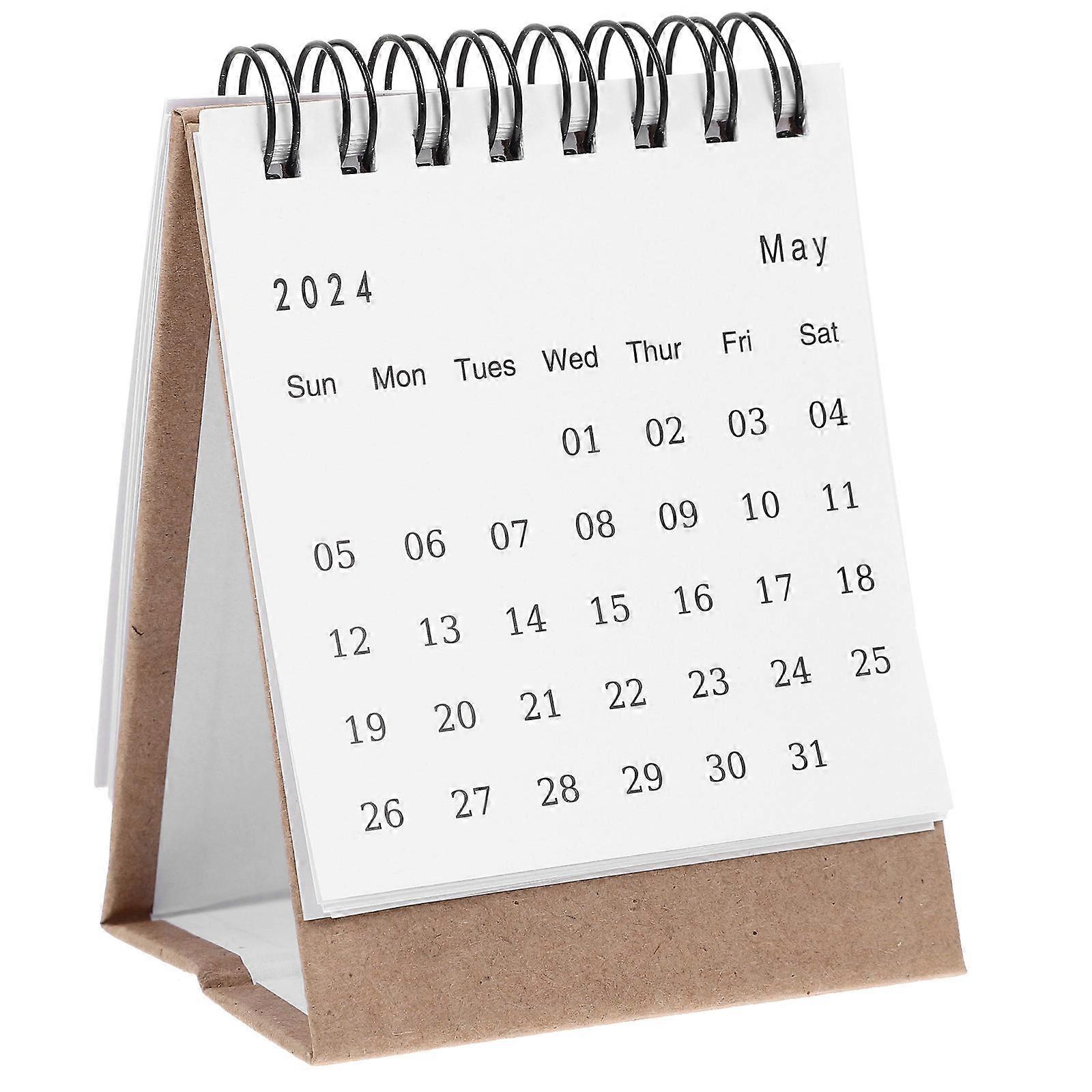 Mini Calendar Paper 4Pcs for Decorative Desk Ornament