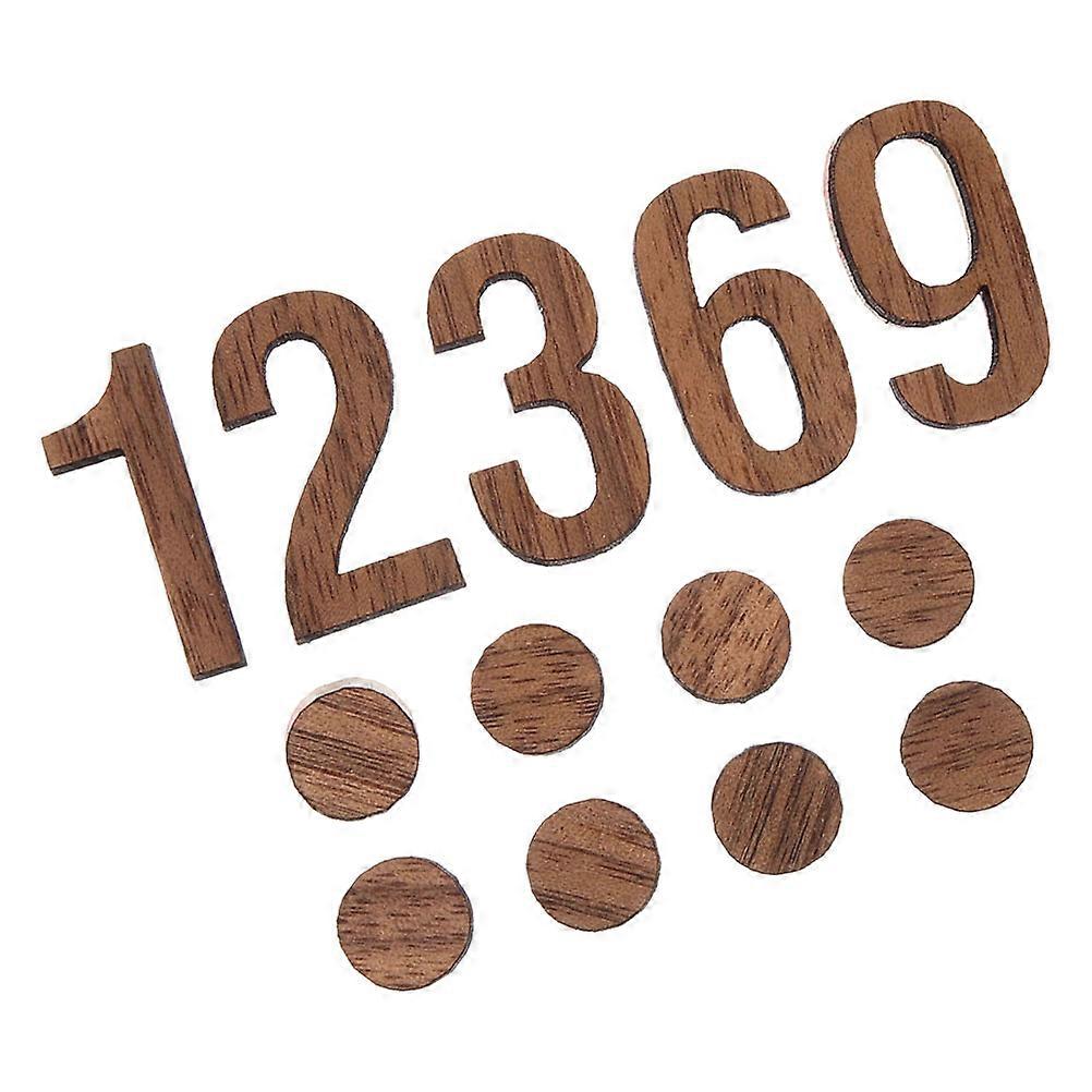 Brown Clock Numbers for DIY Wooden 5Sets Clock Accessories