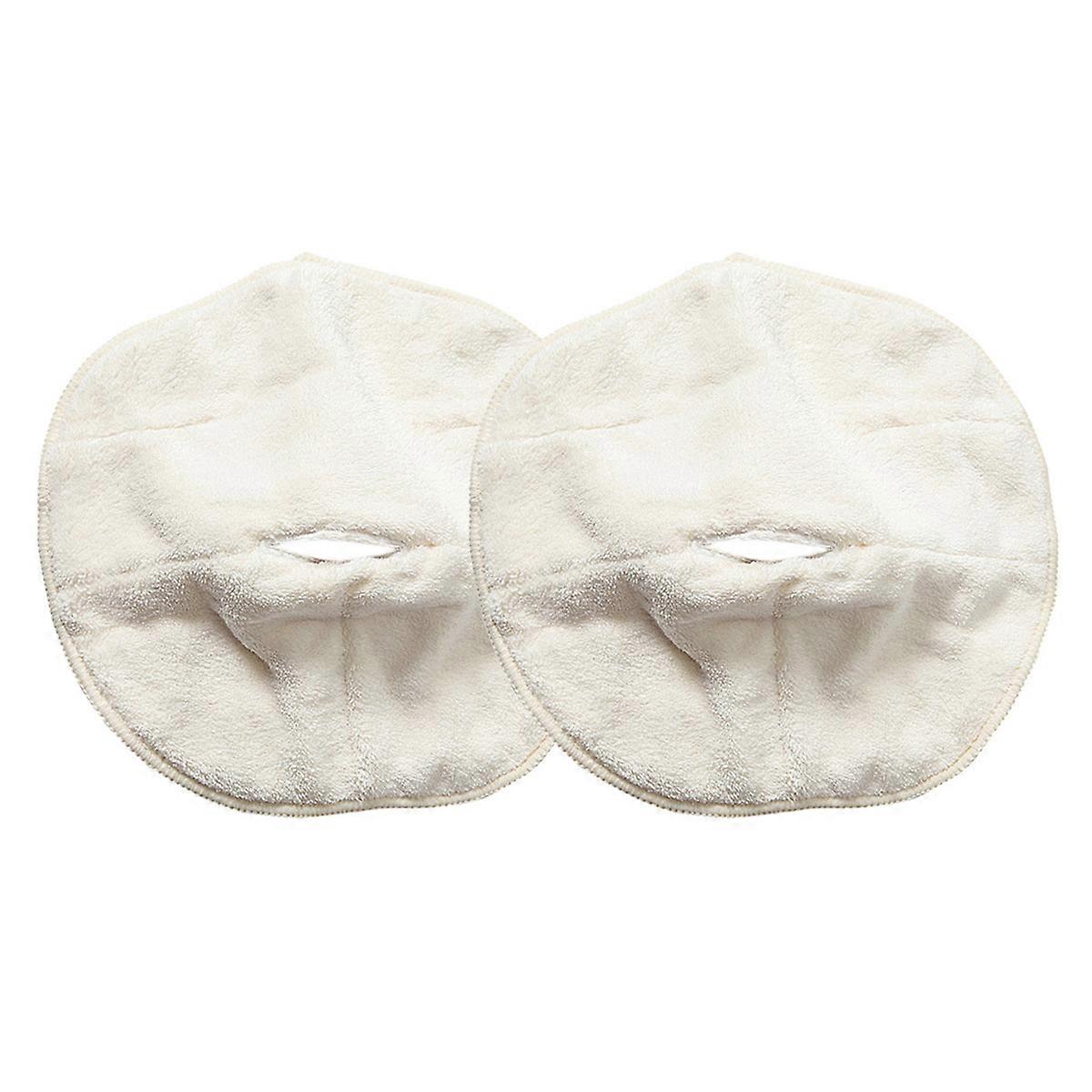 Coral Face Towels for Facials Hot and Cold Compress 2Pcs Beige