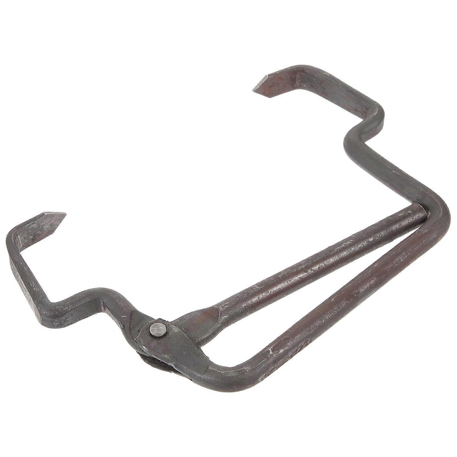 Iron Moving Tool Industrial Ice Statue Lifter 2Pcs Silver