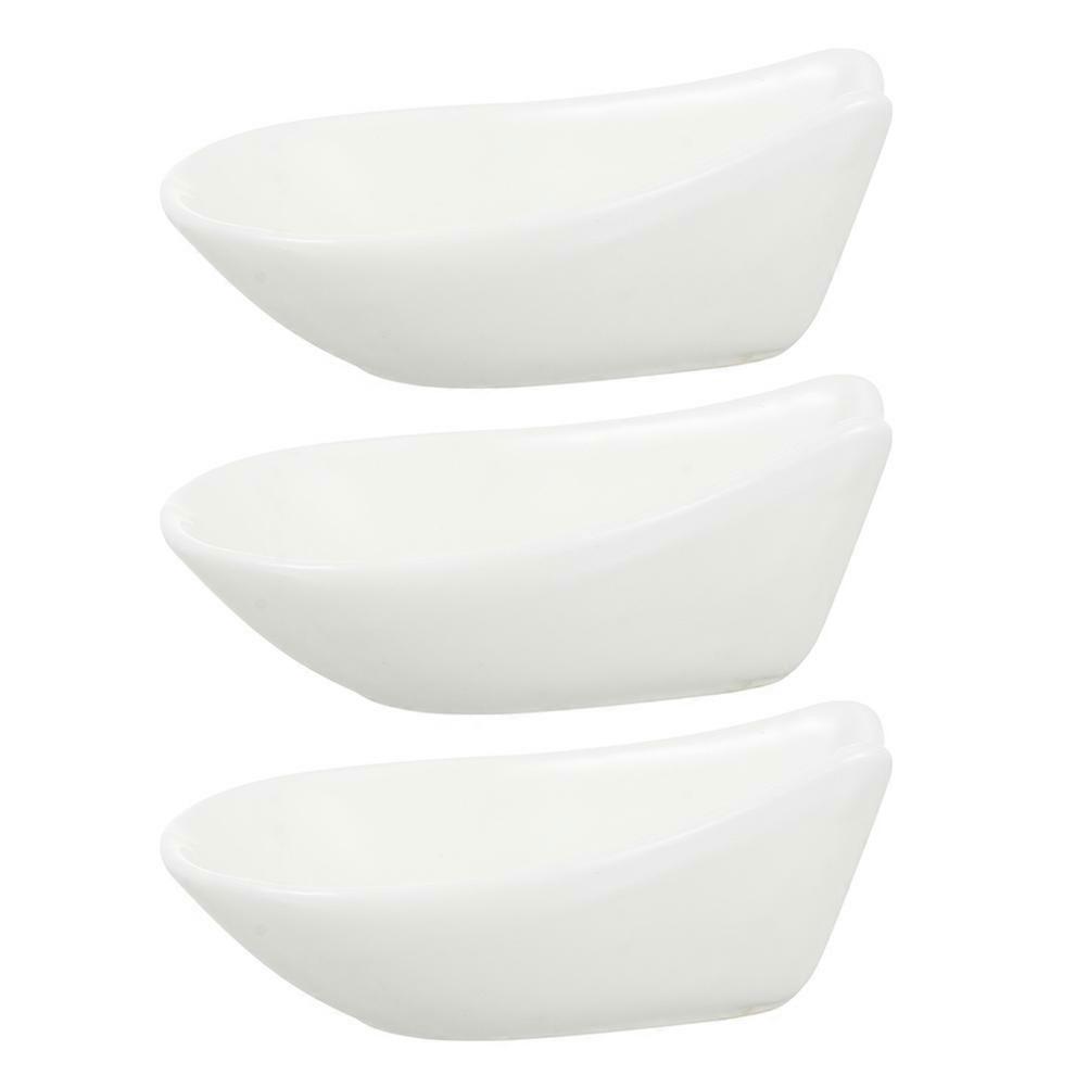 Spoon Racks 3Pcs White Ceramic Spoon Holders Practical Kitchen Use