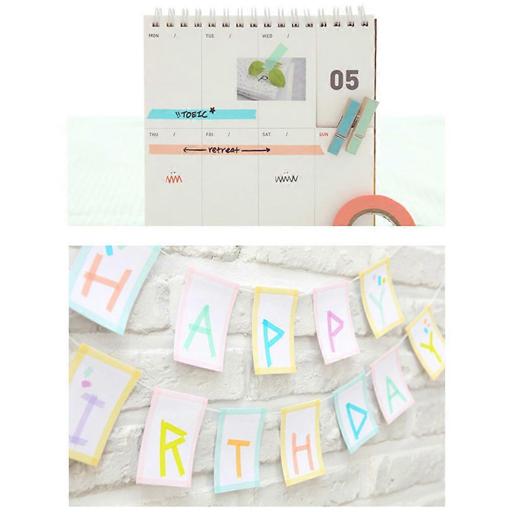 5x0.7x0.7cm Washi Tape For Planners And Scrapbooking 20 Rolls Assorted Color Adhesive Tape