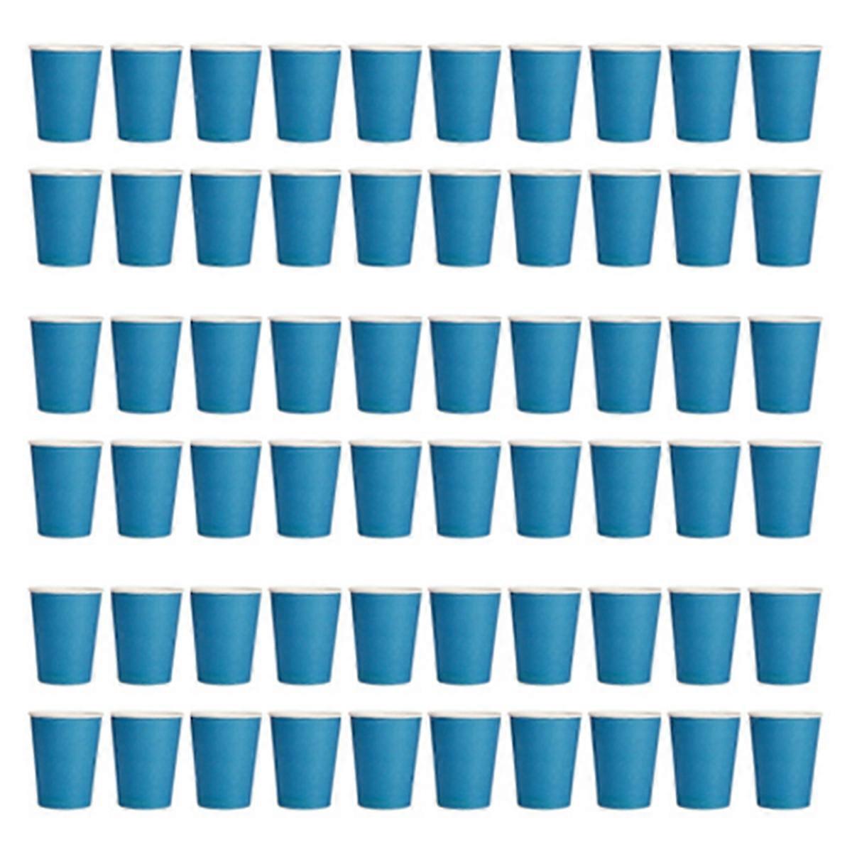 20x Paper Cups Solid Colours Birthday Catering blue