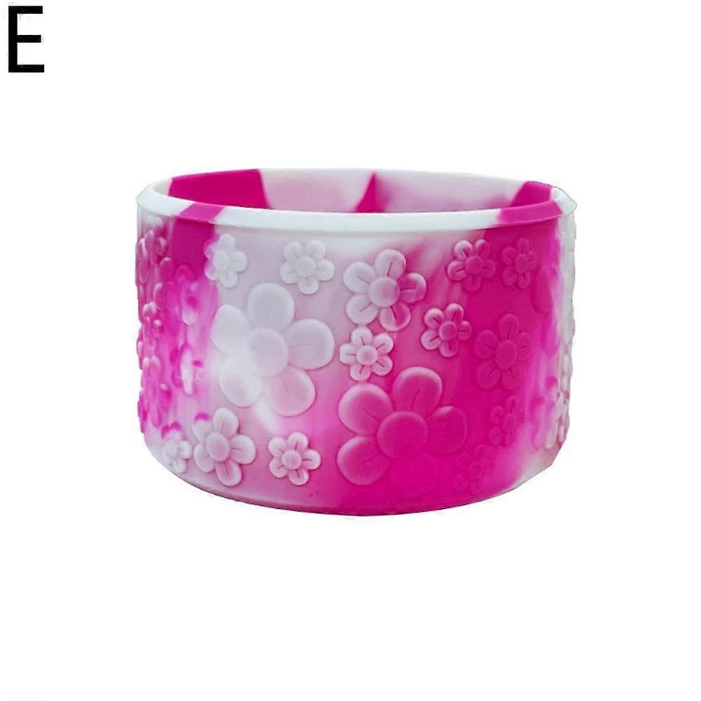 Flower Silicone Cup Sleeve For Stanley Hydro YETI Owala Non Slip Heat Resistant Handle Protector