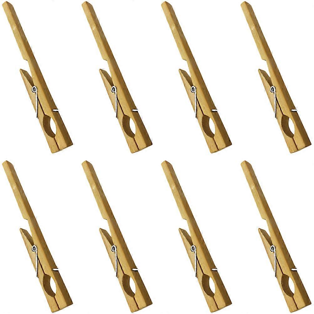 Glass Test Tube Clamps Bamboo Clips for Experiment Use 8Pcs