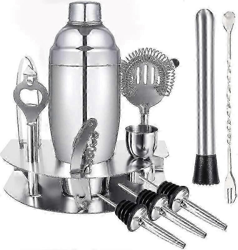 Making Set, 12 Pcs Shaker Set, Gift Set With Stainless Steel Stand 750ml Kit Bar-- 26s