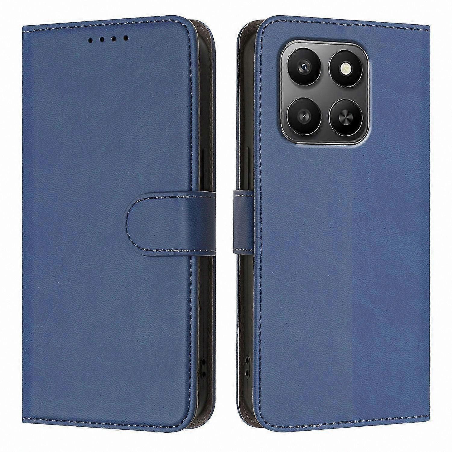 Smart Leather Wallet Case for Honor 400, Solid Color Phone Cover with Card Slots and Stand Function
