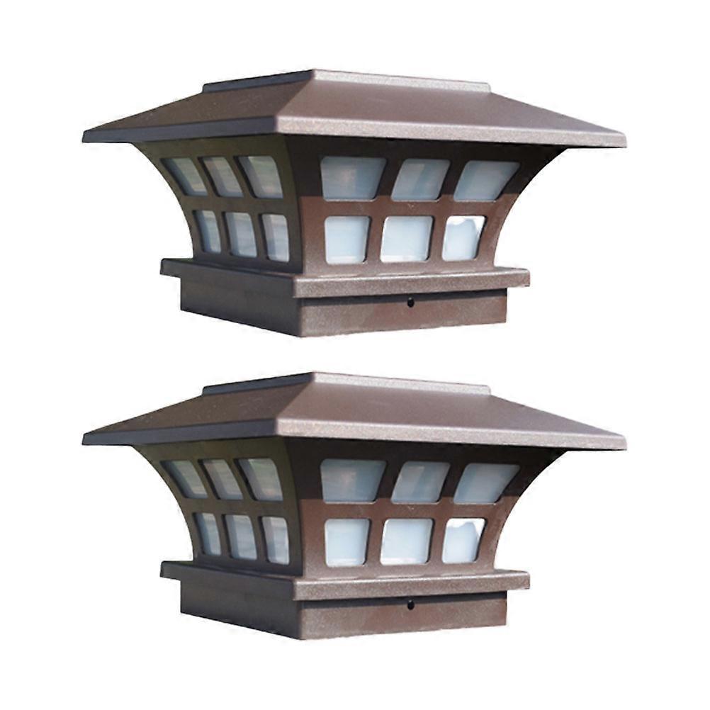 Waterproof Solar Powered Lamp Outdoor Column Light 4Pcs for Garden Use