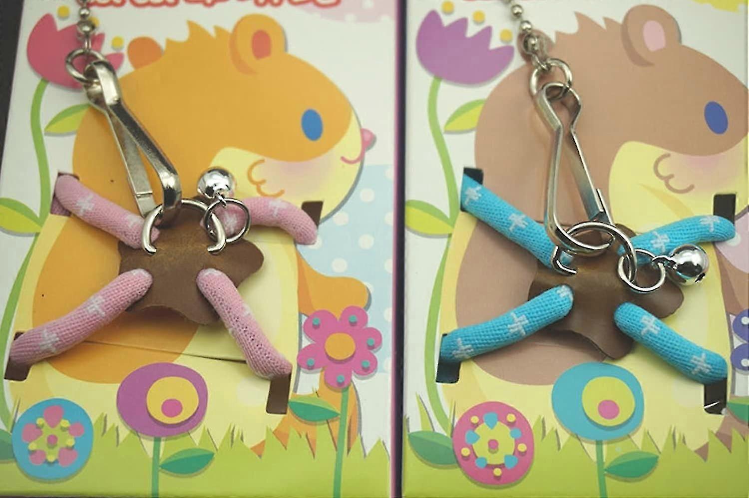 調節可能なハーネスリーシュクリップ小型ペットハムスターラットトレーニング安全マウス、ハーネスリーシュエスケーププルーフ、ブルー