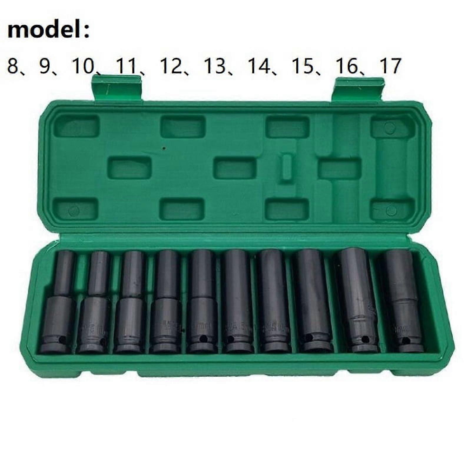 10Pcs 8-17mm 1/2 Inch Electric Wrench Socket Pneumatic Socket