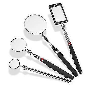 4pctelescoping Inspection Mirror,led Lighted Flexible Telescoping Mirror Inspection Tool For Checki