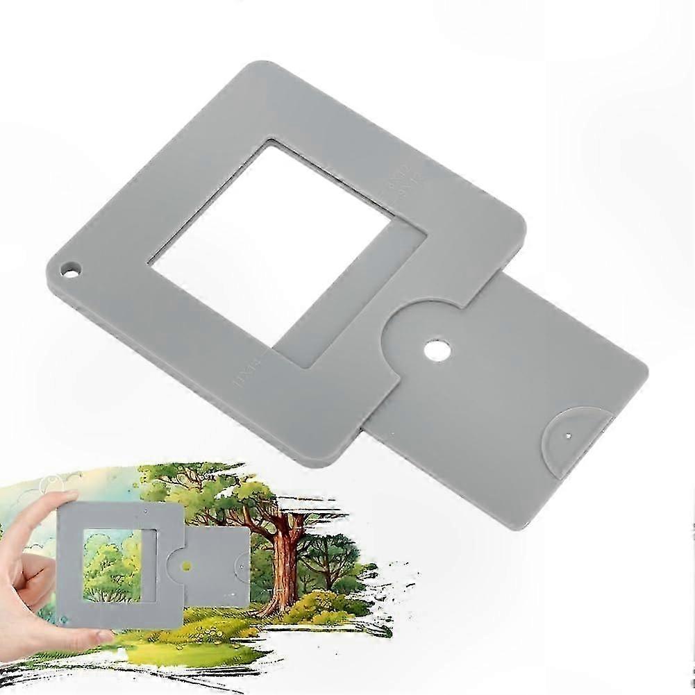 Pack of 2 Viewfinder with Sliding Mechanism  Color Isolation & Gray Scale Finder for Artists, Painters, Photographers