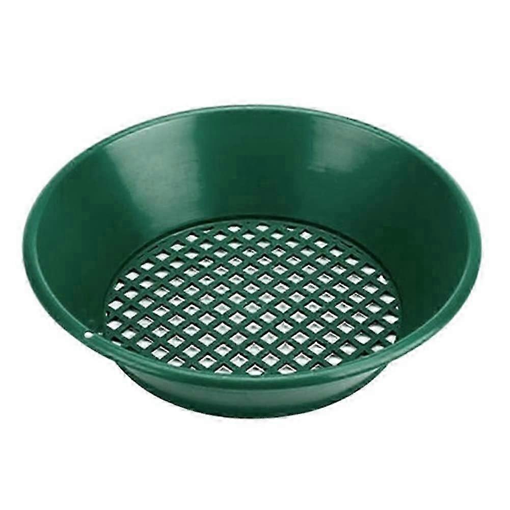 14英寸淘金机筛矿用筛金盘绿色塑料金筛 参考号：8306