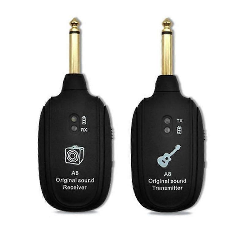 UHF Guitar Wireless System mitter Receiver Built in Battery 50M Sound mission Range for Gu