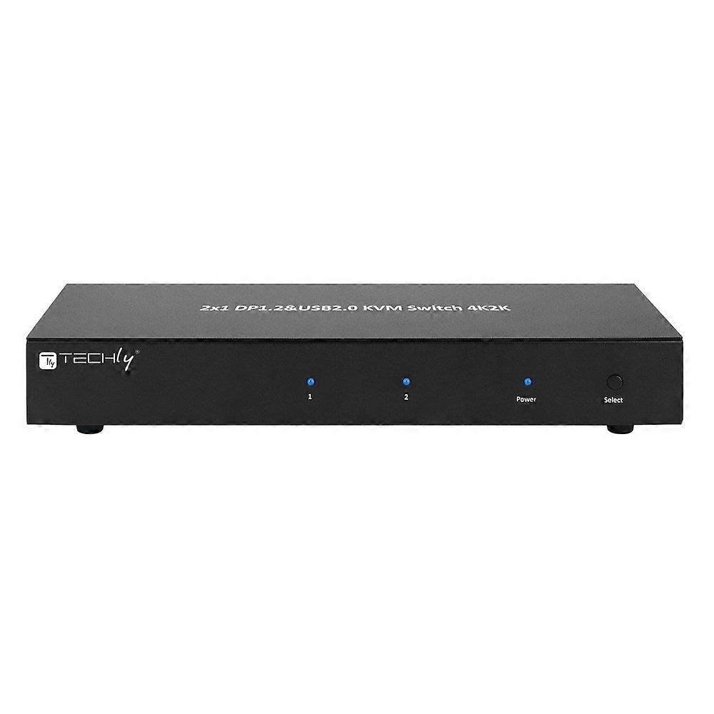 Techly Idata DP-KVM2 KVM-switch Zwart