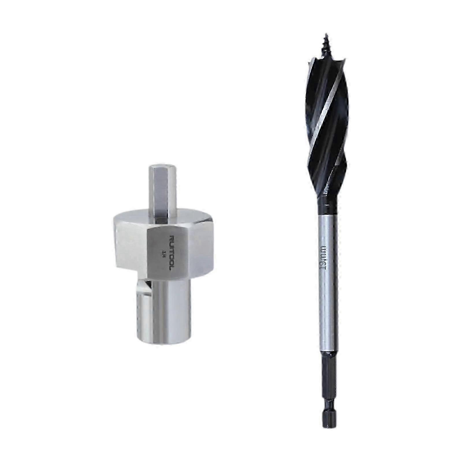 3/4inch Dog Hole Chamfer Reamer with Drill Bit Professional Woodworking Tool
