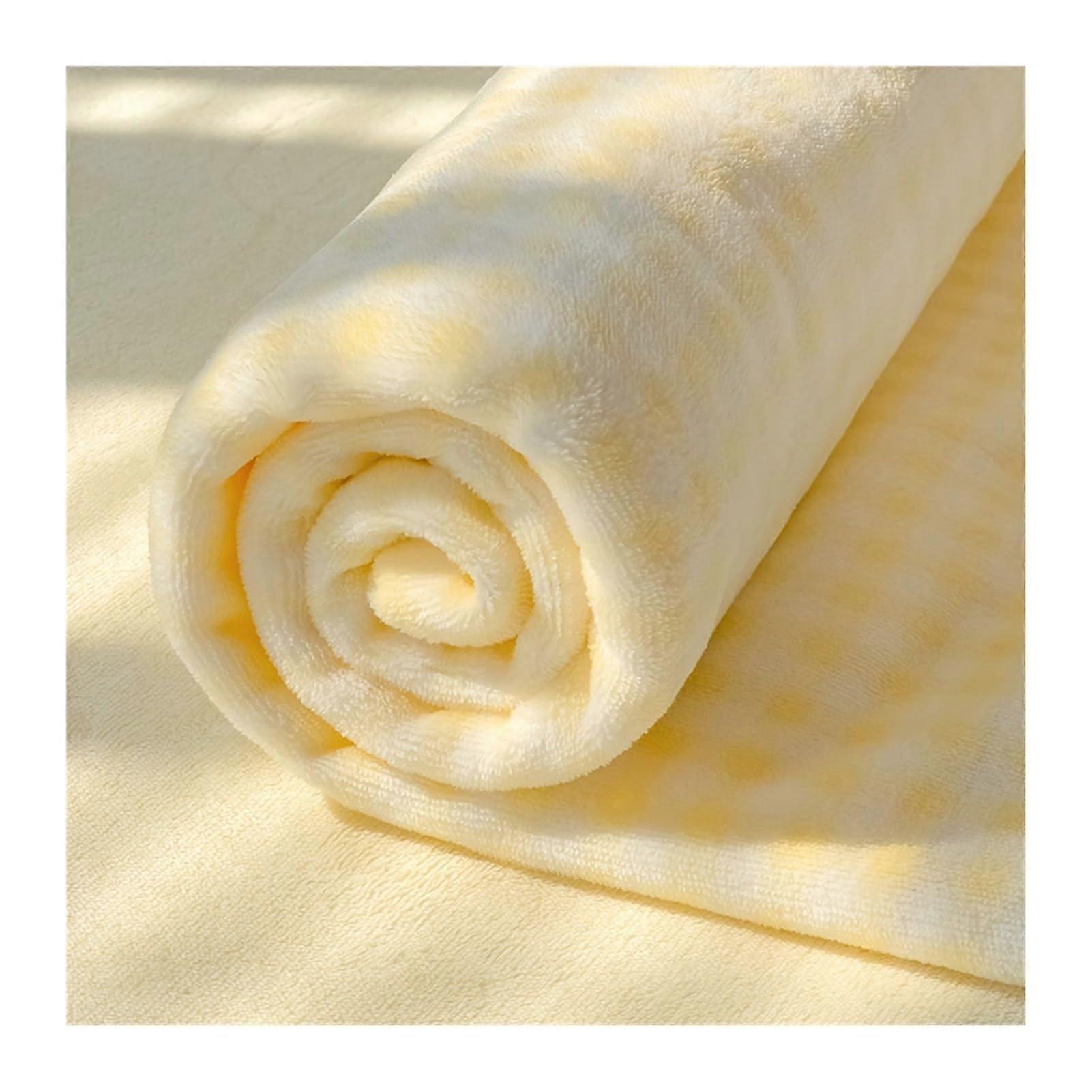 Super Soft Plush Micro Fleece Flat Sheet Twin/Single Full Queen Size Yellow 230x250cm Polar Fleece Bed Sheet