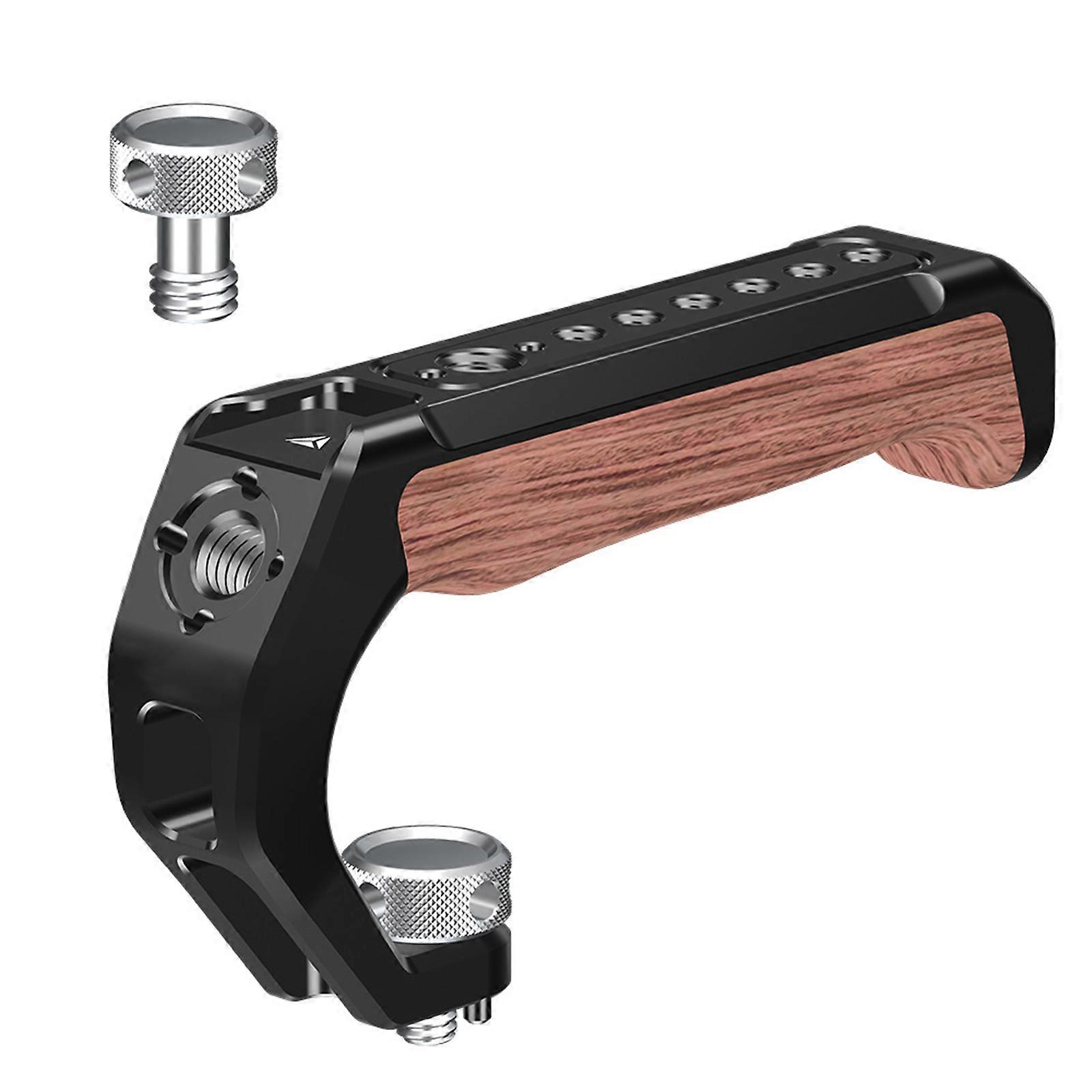 Ergonomic DSLR Camera Top Handle 1/4 and 3/8 Threaded Holes Cold Shoe Adapters Enhances Photography Multicolor