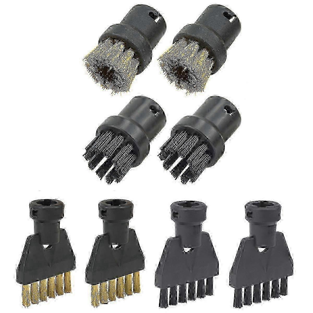8pcs Steam Cleaner Accessories for Karcher SC1 SC2 SC4 SC5, Brush Attachment Set ,Round Brush Sets F Edition 0709 Edition0722