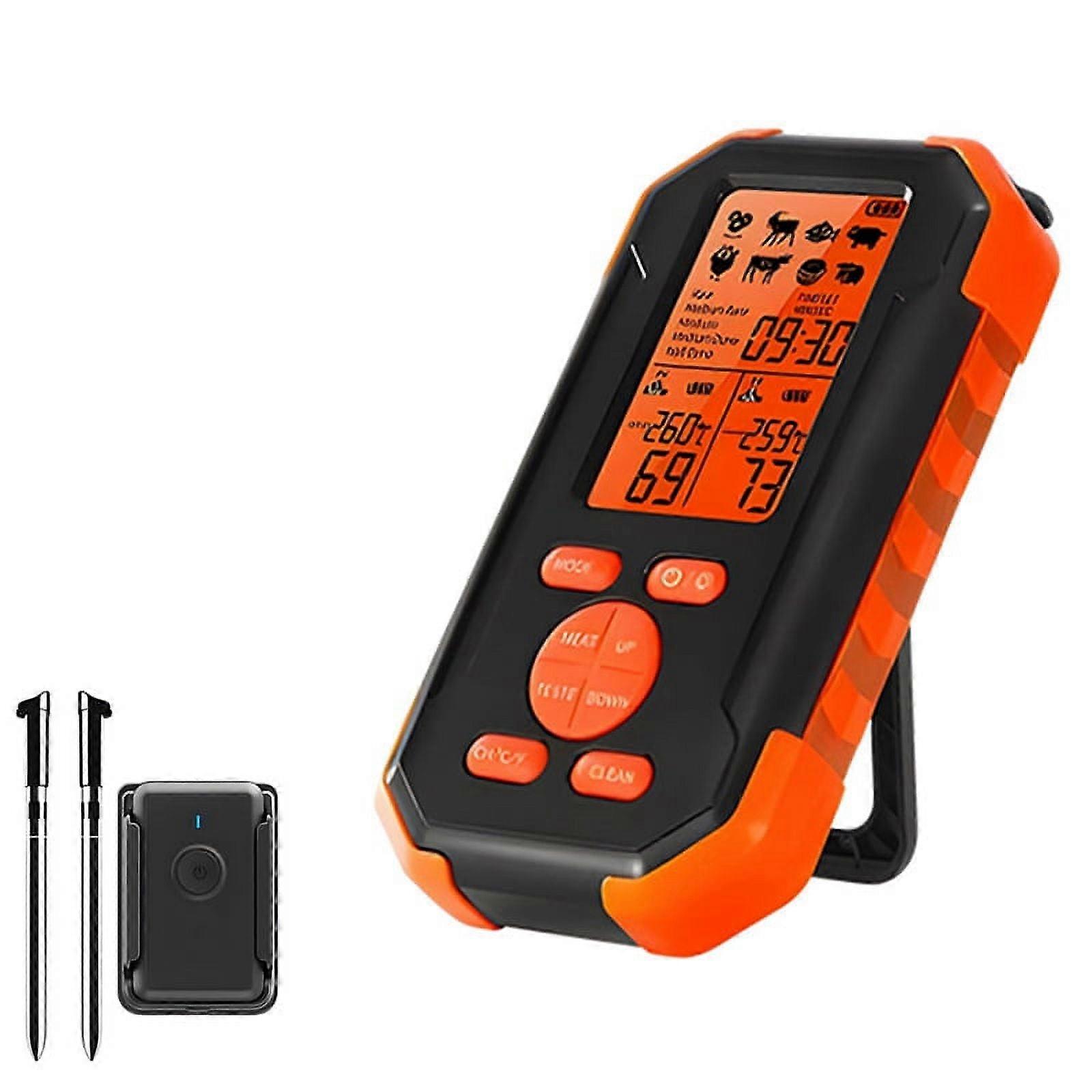 Digital Wireless Meat Thermometer 328FT Remote Range Smart Cooking Rechargeable Thermometer with Alert Function