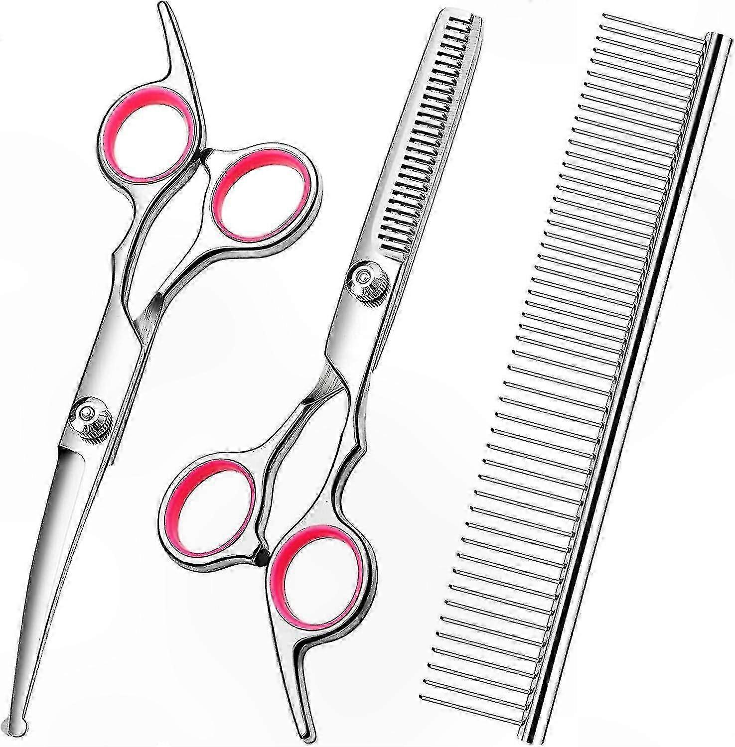 Professional Pet Grooming Scissors Kit with Safety Round Tips