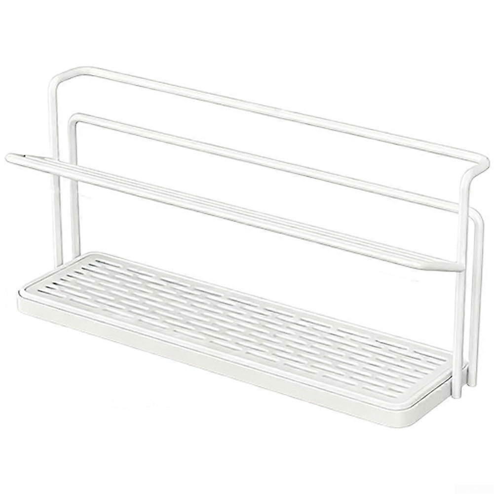 Two Tier Bottle Drying Rack With Drain Tray For Bottles, Mugs And Wine Glasses White